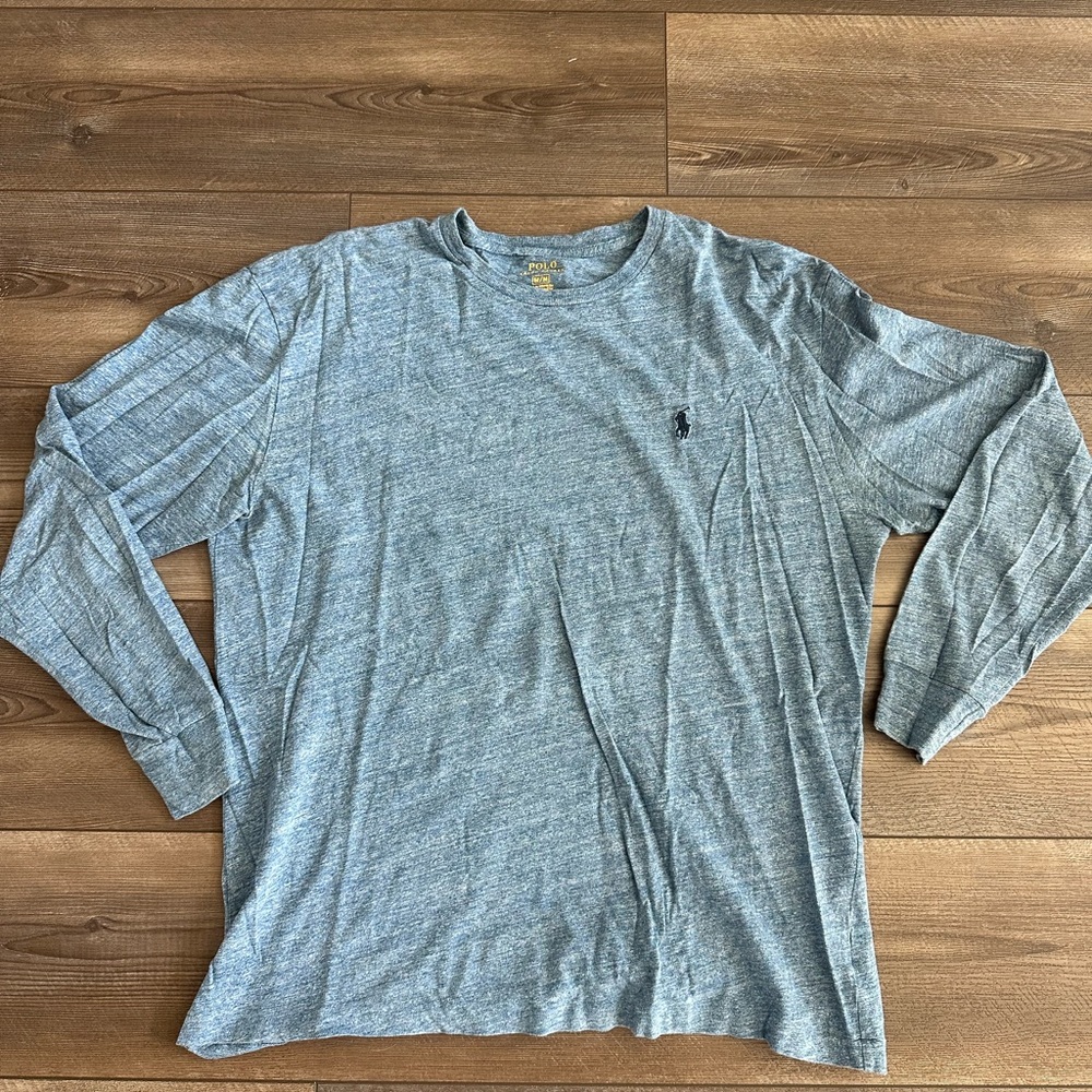 Polo Ralph Lauren Classic Logo Long sleeve Tee in Blue Henley
